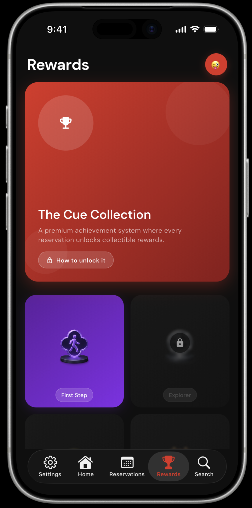 Cue Collection rewards screenshot