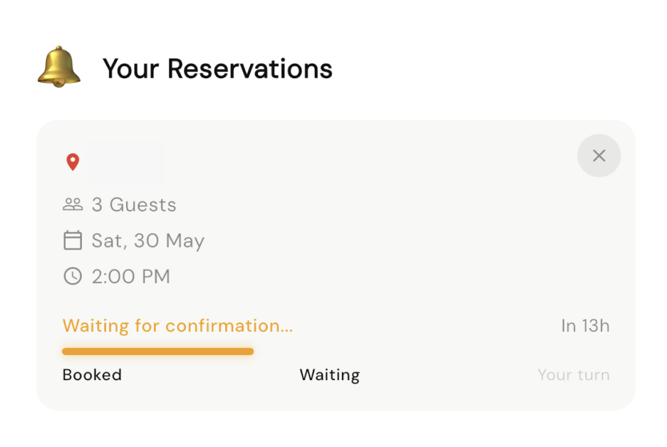 Cue reservation tracking
